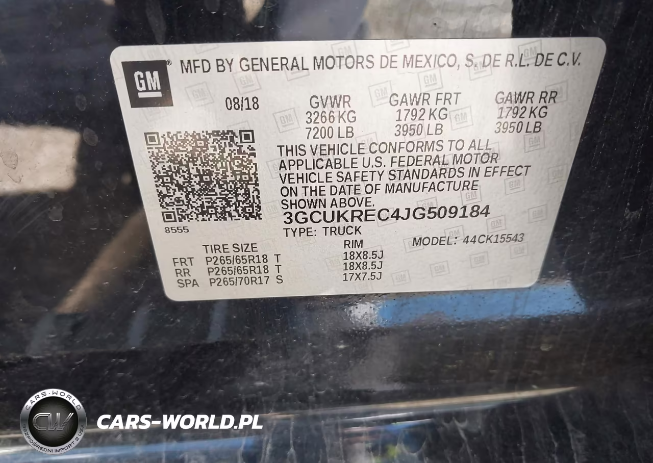 2018 Chevrolet Silverado 1500 2Lt VIN:3GCUKREC4JG509184 - 9