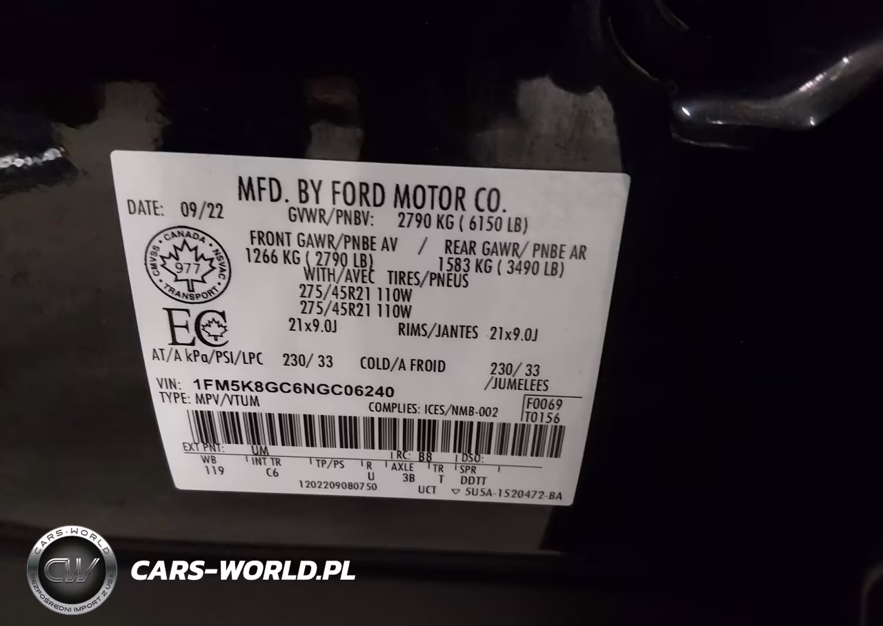 2022 Ford Explorer St VIN:1FM5K8GC6NGC06240 - 9