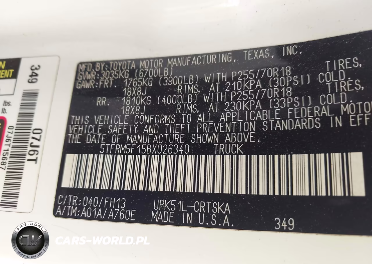 2011 Toyota Tundra Grade 4.6L V8 VIN:5TFRM5F15BX026340 - 9