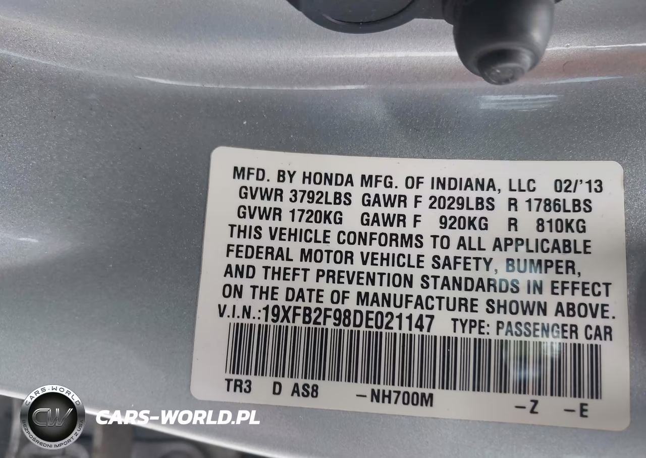 2013 Honda Civic Ex-L VIN:19XFB2F98DE021147 - 9
