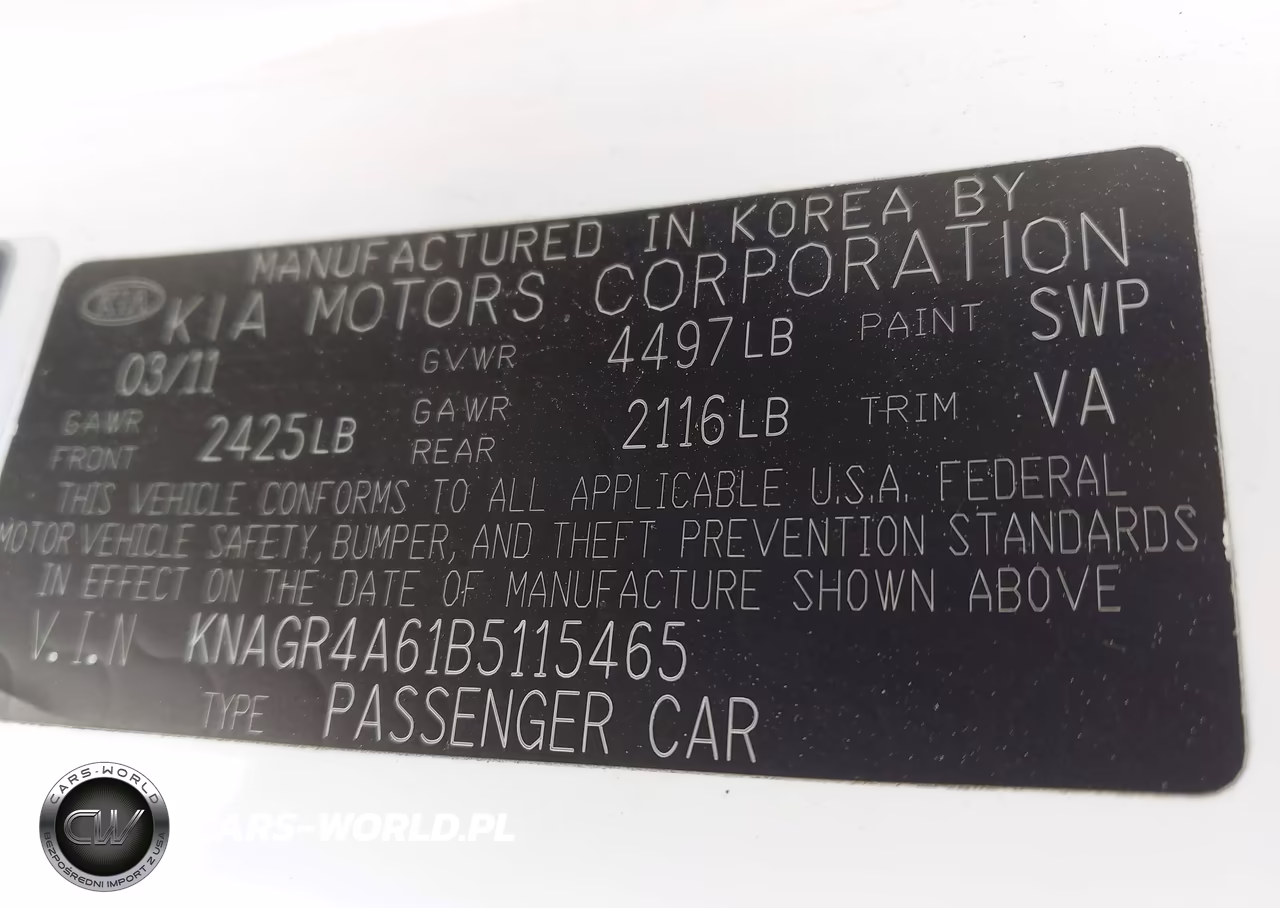 2011 Kia Optima Sx VIN:KNAGR4A61B5115465 - 9