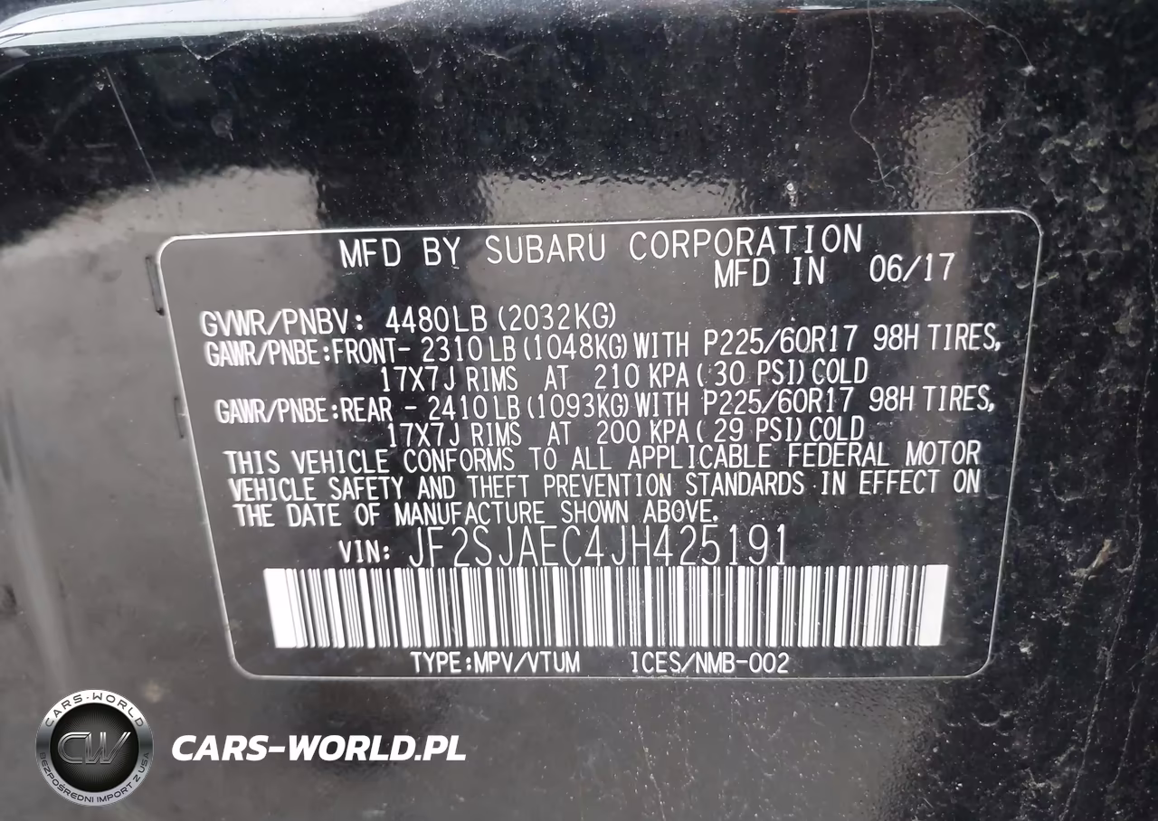 2018 Subaru Forester 2.5I Premium VIN:JF2SJAEC4JH425191 - 9