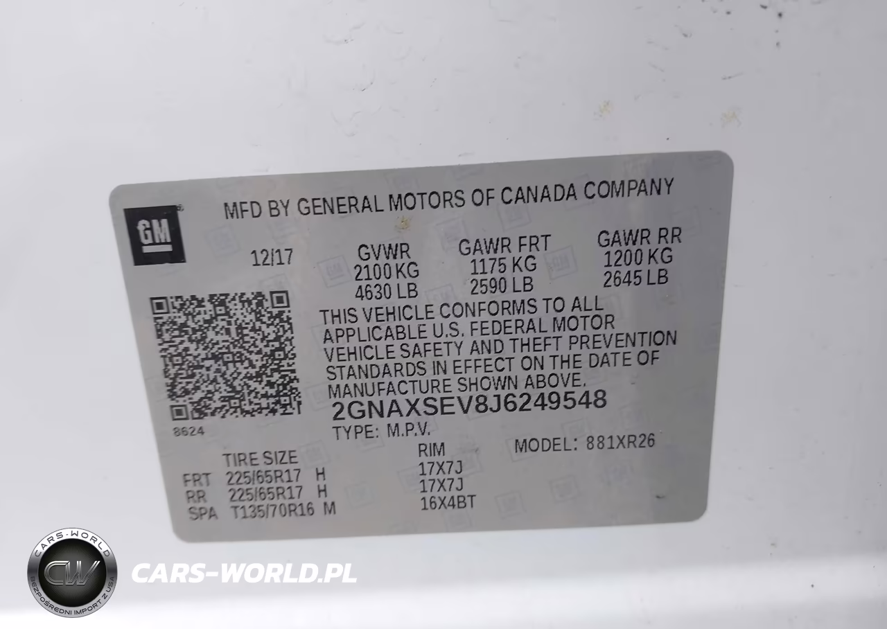 2018 Chevrolet Equinox Lt VIN:2GNAXSEV8J6249548 - 9