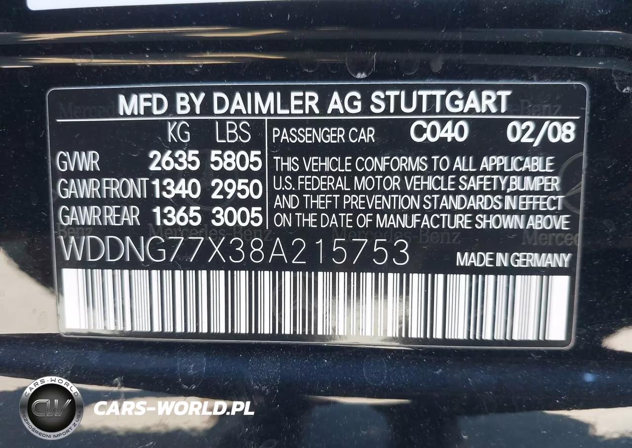 2008 Mercedes-Benz S 63 Amg VIN:WDDNG77X38A215753 - 9