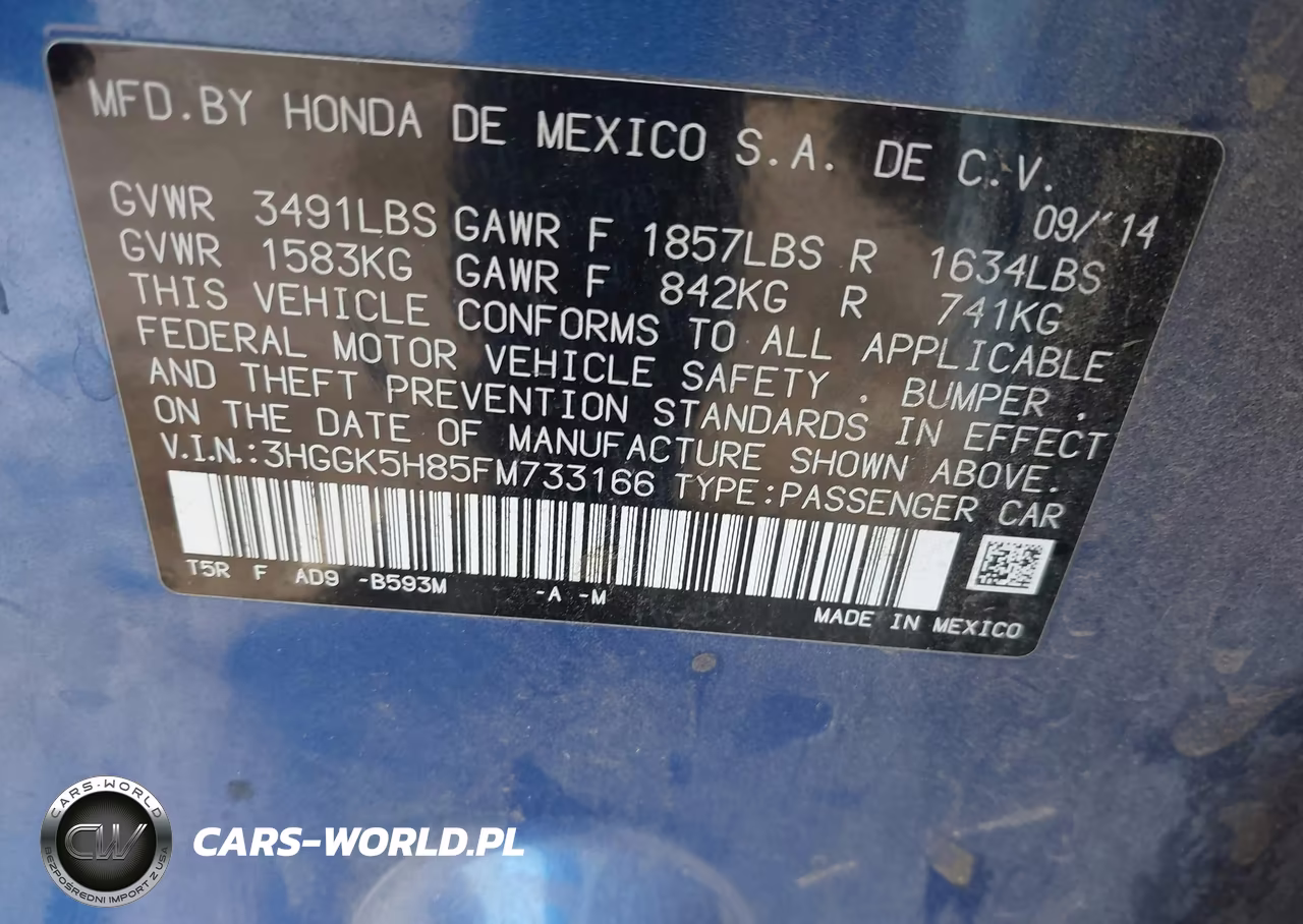 2015 Honda Fit Ex-Ex-L VIN:3HGGK5H85FM733166 - 9