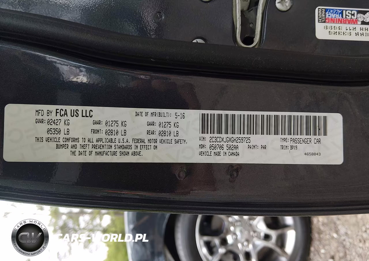 2016 Dodge Charger Sxt VIN:2C3CDXJGXGH259725 - 9
