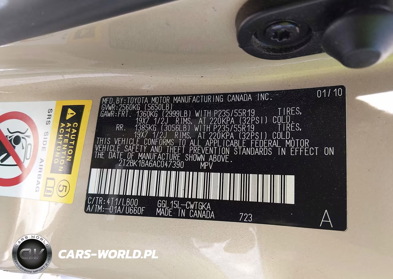 2010 Lexus Rx 350 VIN:2T2BK1BA6AC047390 - 9