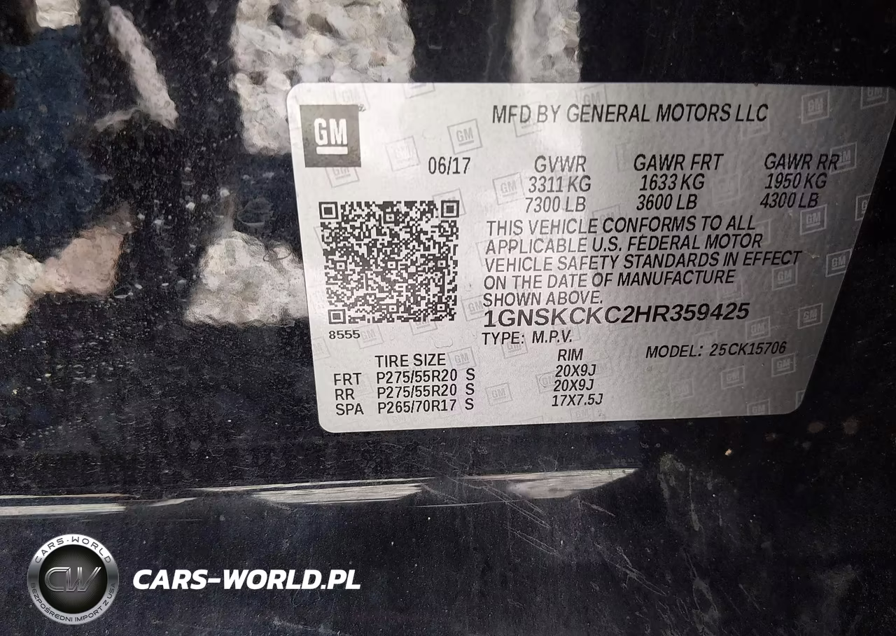 2017 Chevrolet Tahoe K1500 Premier VIN:1GNSKCKC2HR359425 - 9