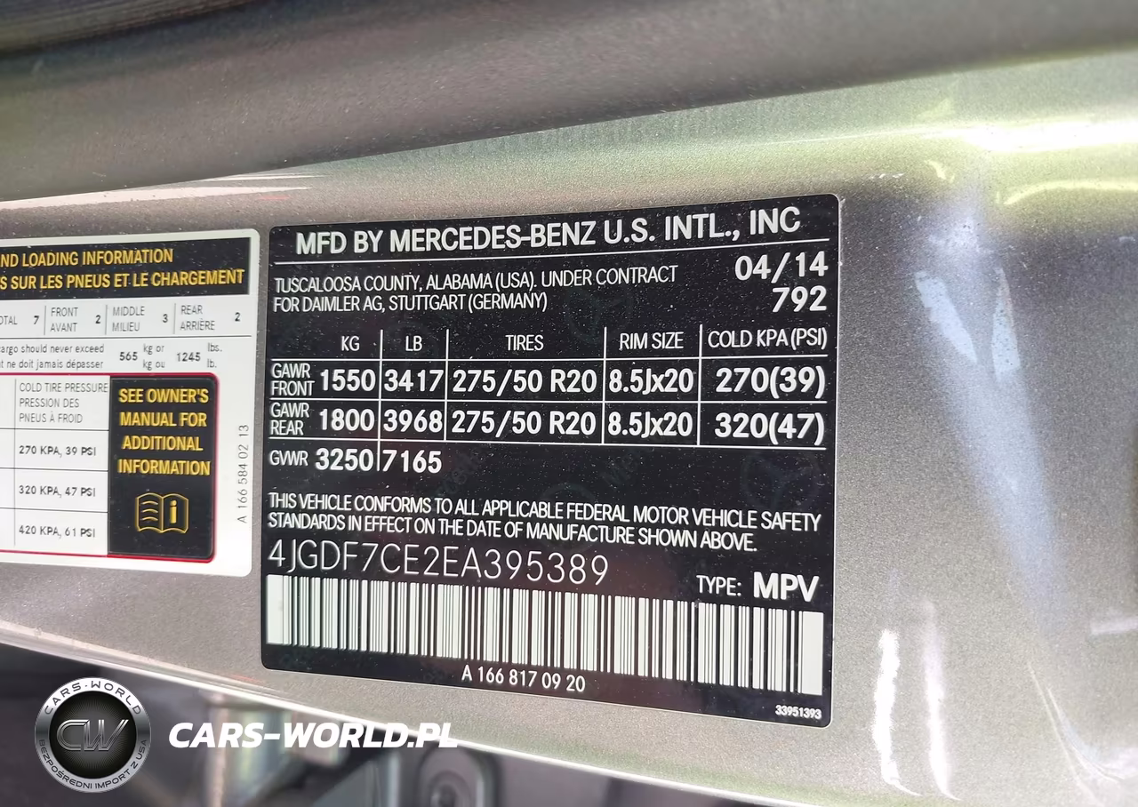 2014 Mercedes-Benz Gl 450 4Matic VIN:4JGDF7CE2EA395389 - 9