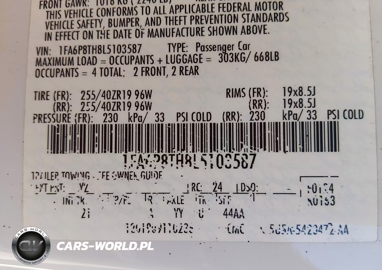 2020 Ford Mustang Ecoboost Fastback VIN:1FA6P8TH8L5103587 - 9