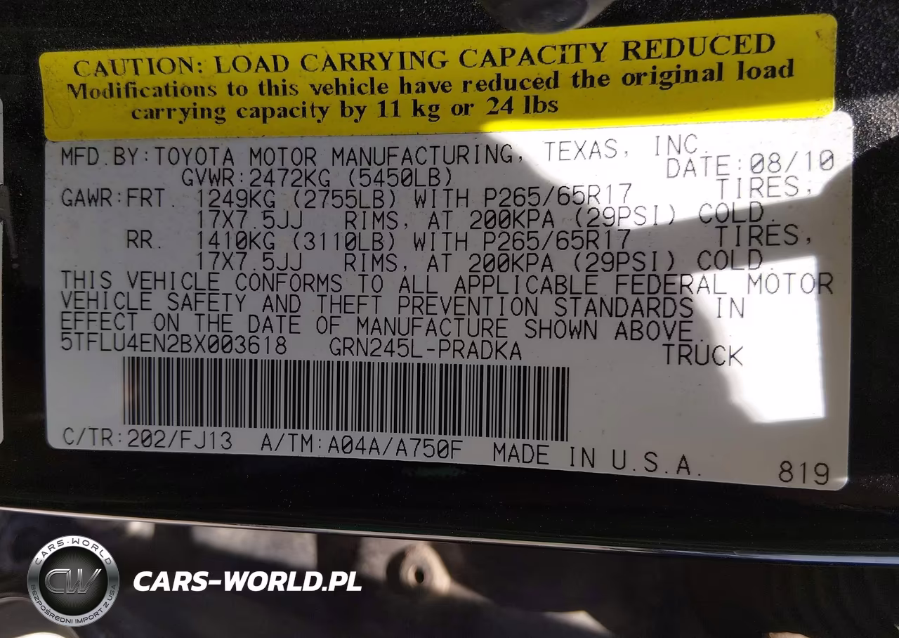 2011 Toyota Tacoma Base V6 VIN:5TFLU4EN2BX003618 - 9