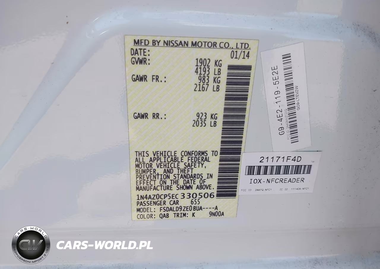 2014 Nissan Leaf S-Sl-Sv VIN:1N4AZ0CP5EC330506 - 9