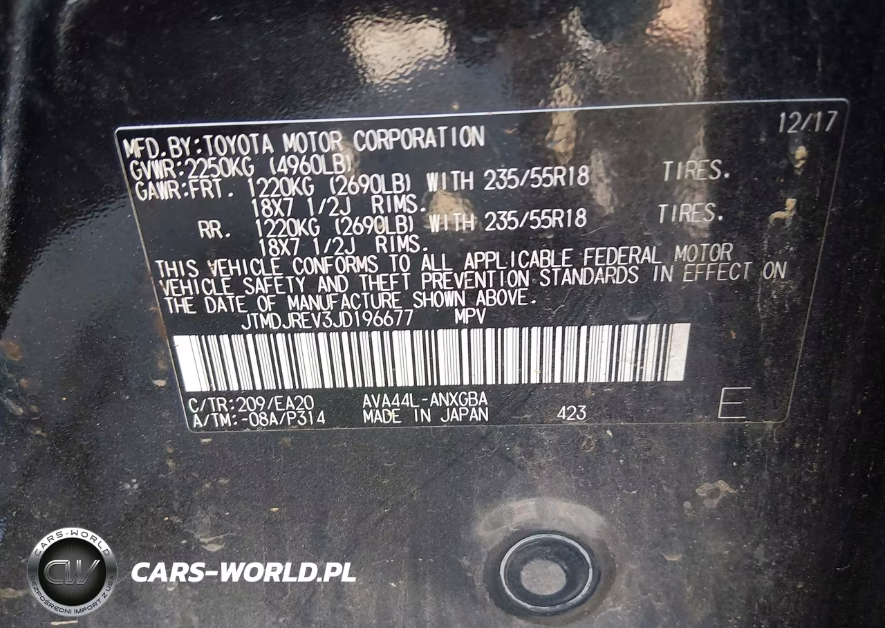 2018 Toyota Rav4 Hybrid Limited VIN:JTMDJREV3JD196677 - 9
