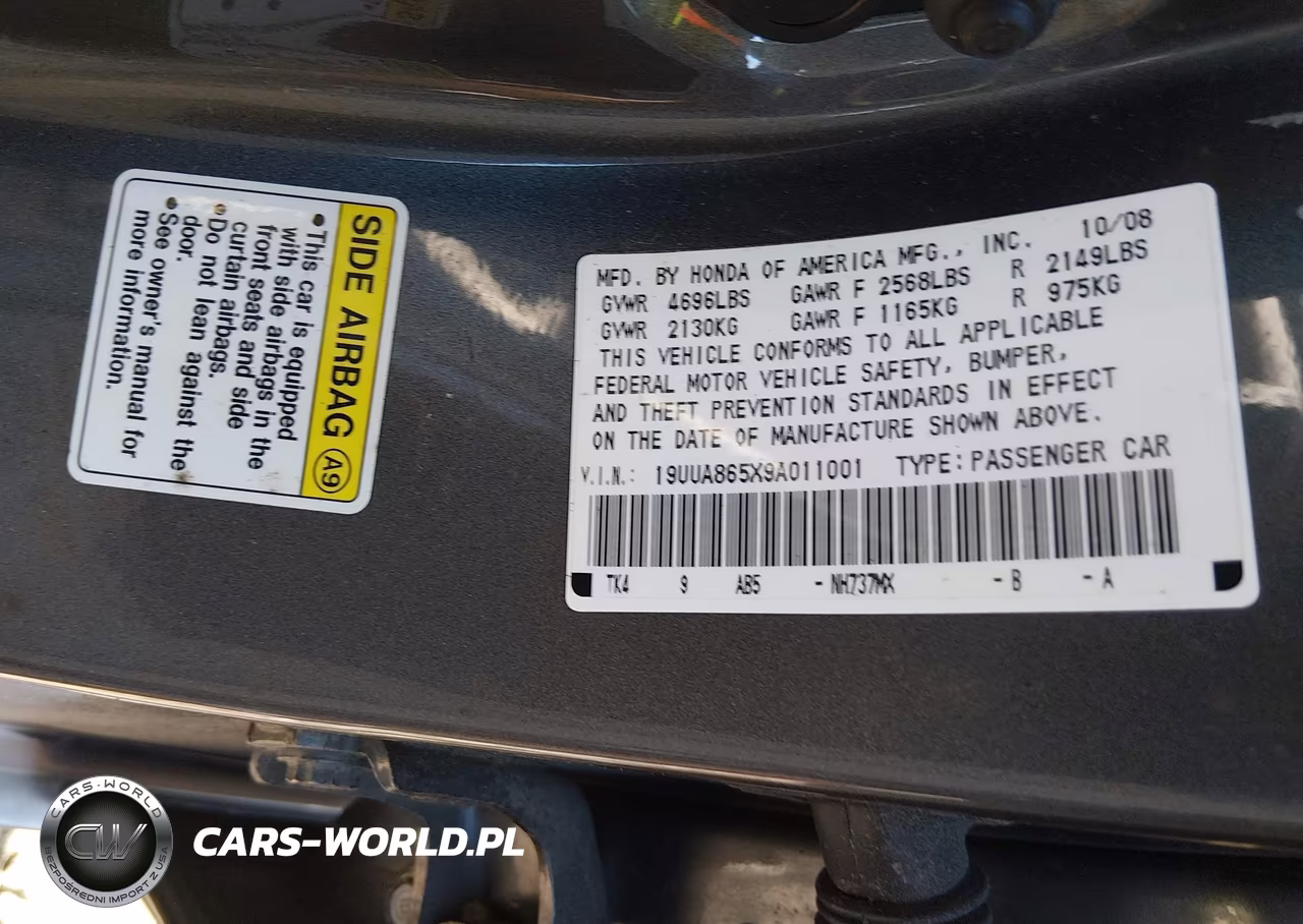 2009 Acura Tl 3.5 VIN:19UUA865X9A011001 - 9
