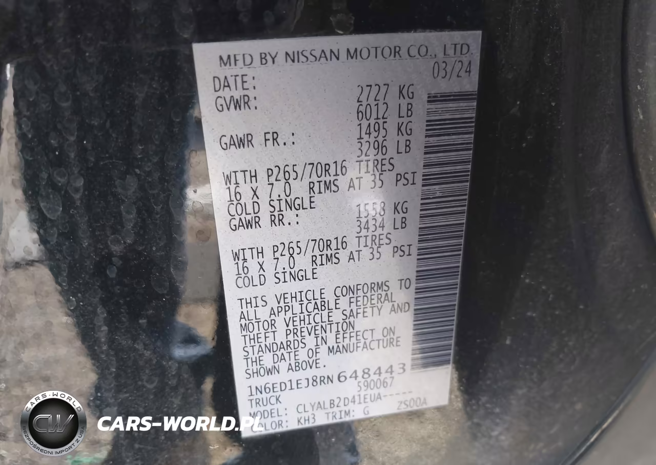 2024 Nissan Frontier Sv 4X2 VIN:1N6ED1EJ8RN648443 - 9