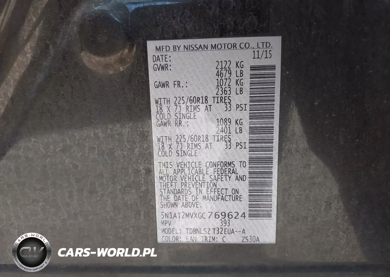 2016 Nissan Rogue Sl VIN:5N1AT2MVXGC769624 - 9