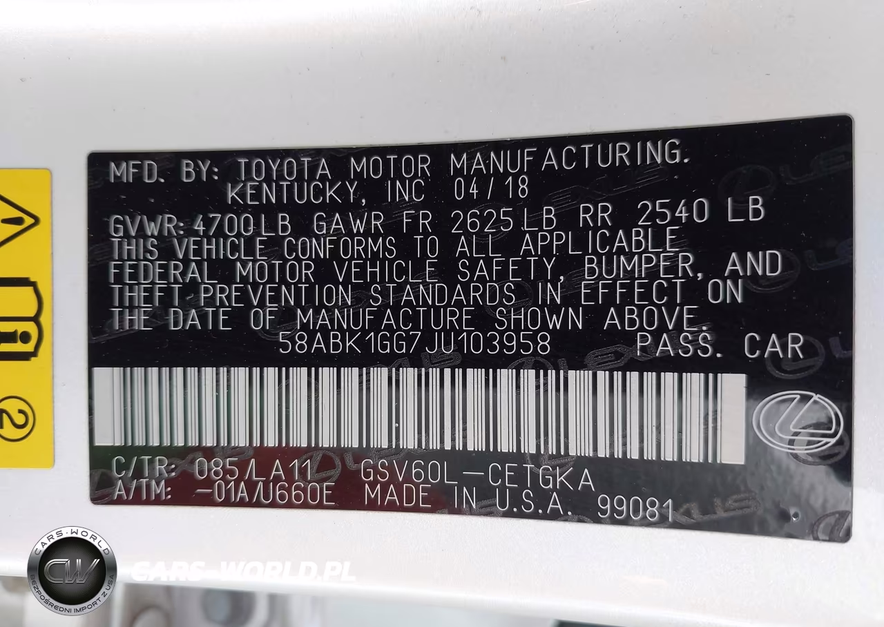 2018 Lexus Es 350 VIN:58ABK1GG7JU103958 - 9