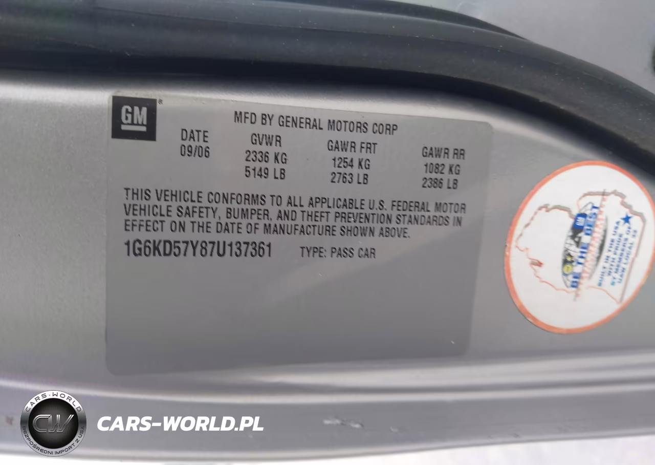 2007 Cadillac Dts V8 VIN:1G6KD57Y87U137361 - 9