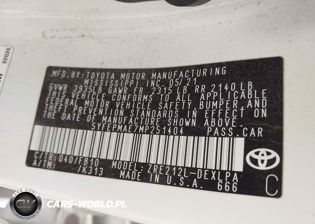 2021 Toyota Corolla Le VIN:5YFEPMAE7MP251404 - 9