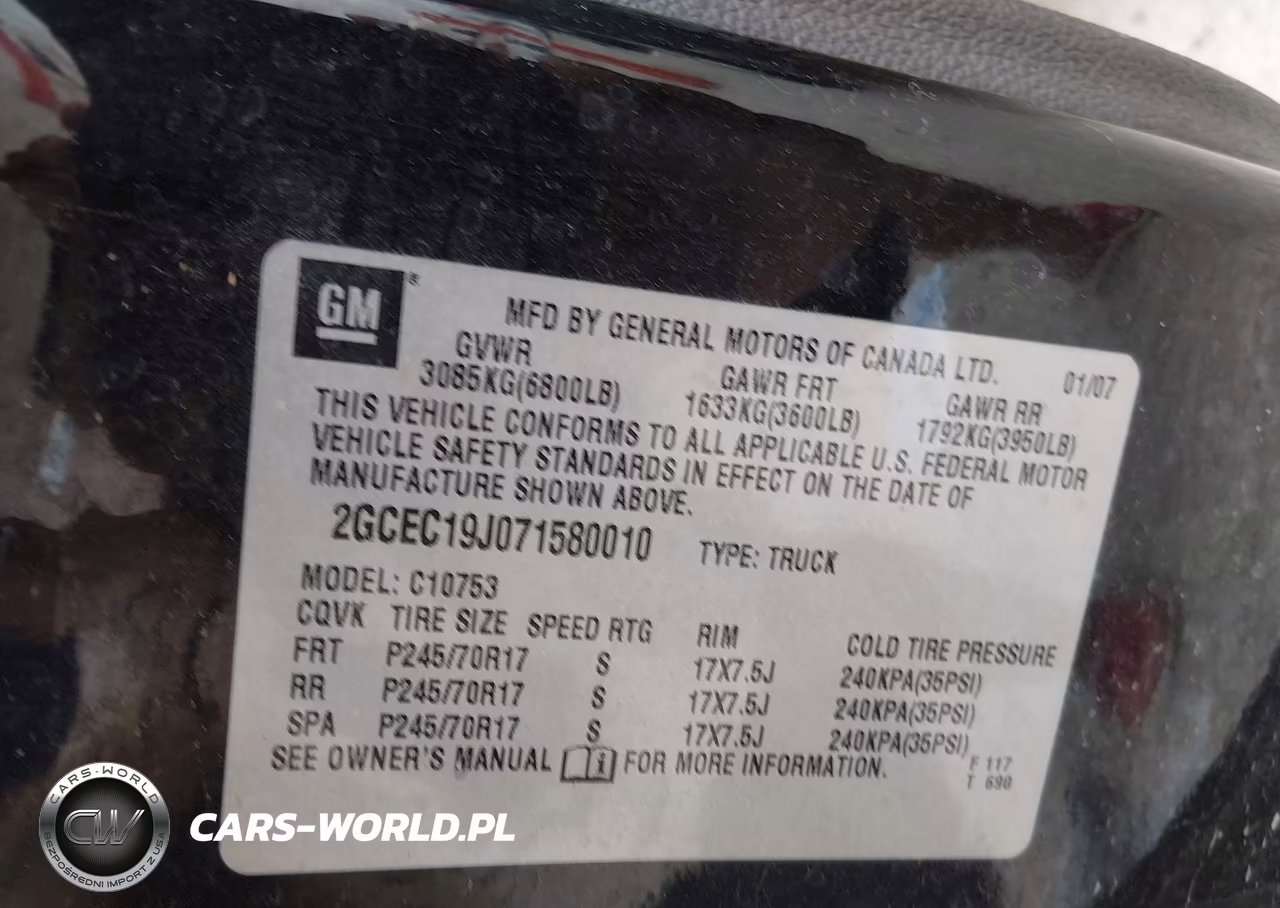 2007 Chevrolet Silverado 1500 Lt1 VIN:2GCEC19J071580010 - 9