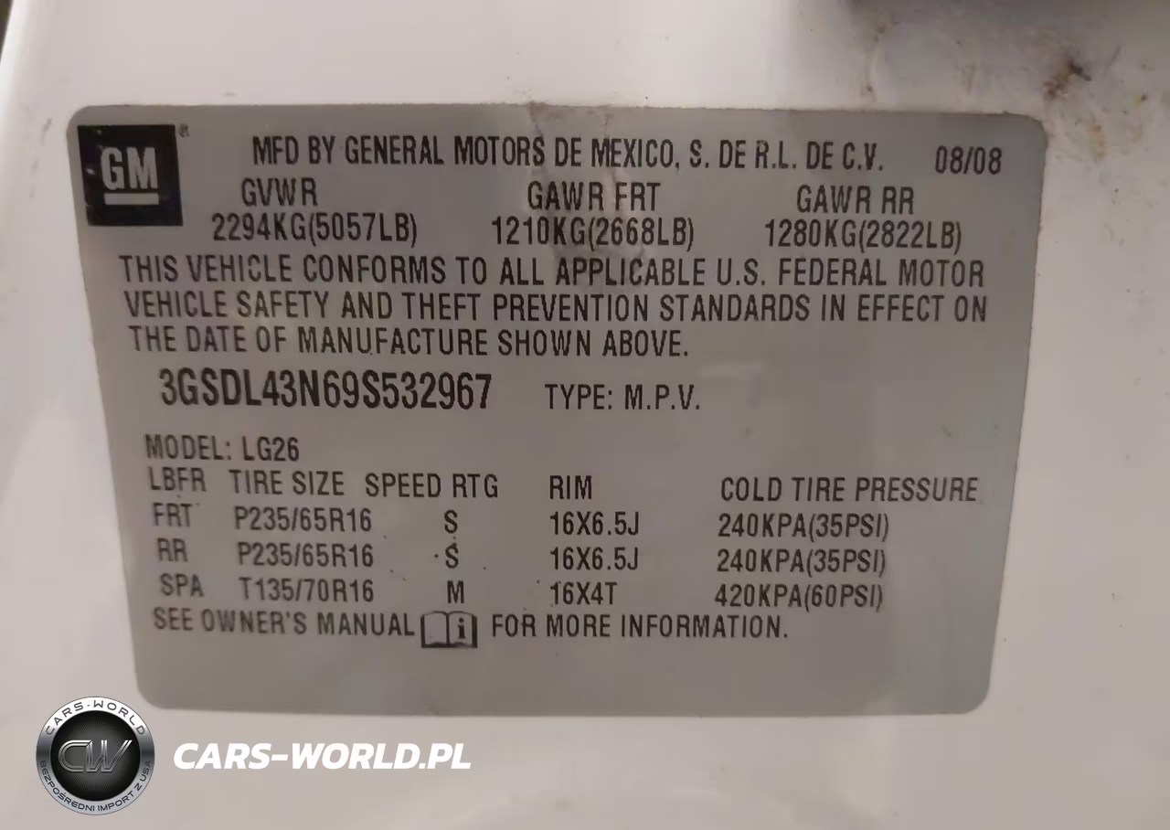 2009 Saturn Vue V6 Xe VIN:3GSDL43N69S532967 - 9