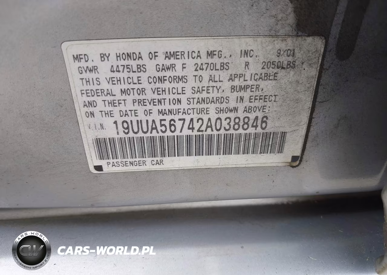 2002 Acura Tl 3.2 VIN:19UUA56742A038846 - 9