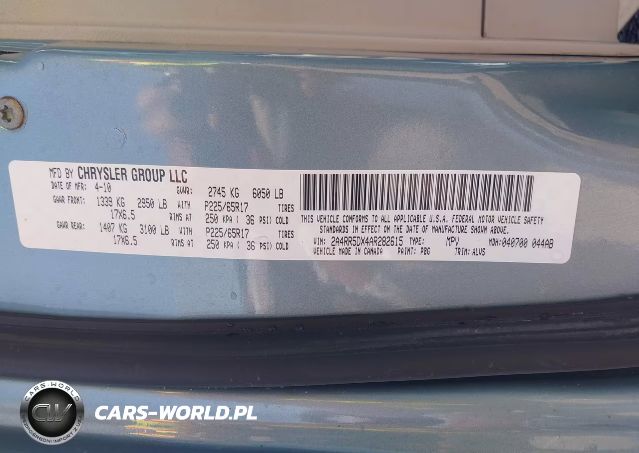 2010 Chrysler Town & Country Touring VIN:2A4RR5DX4AR282615 - 9