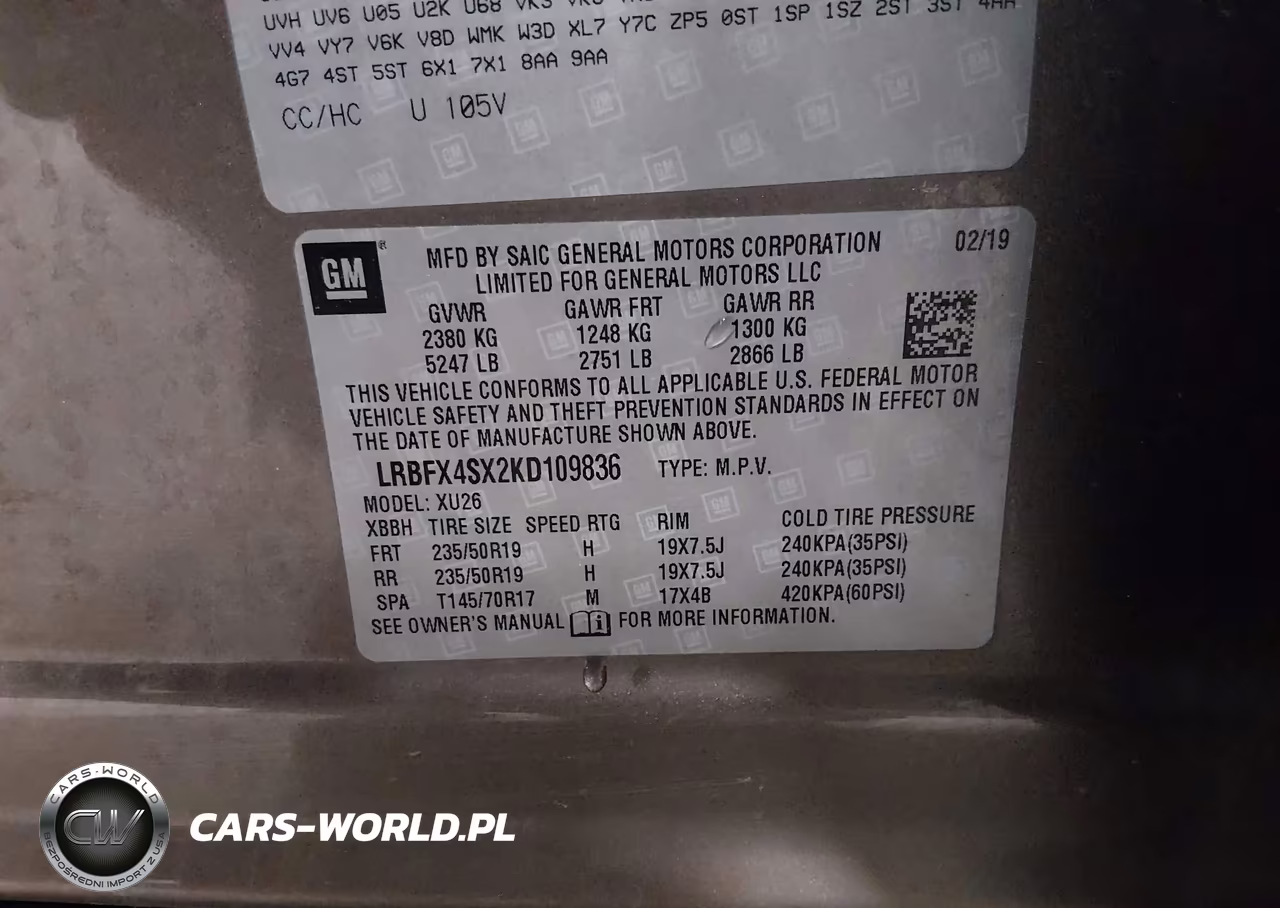 2019 Buick Envision Awd Premium Ii VIN:LRBFX4SX2KD109836 - 9