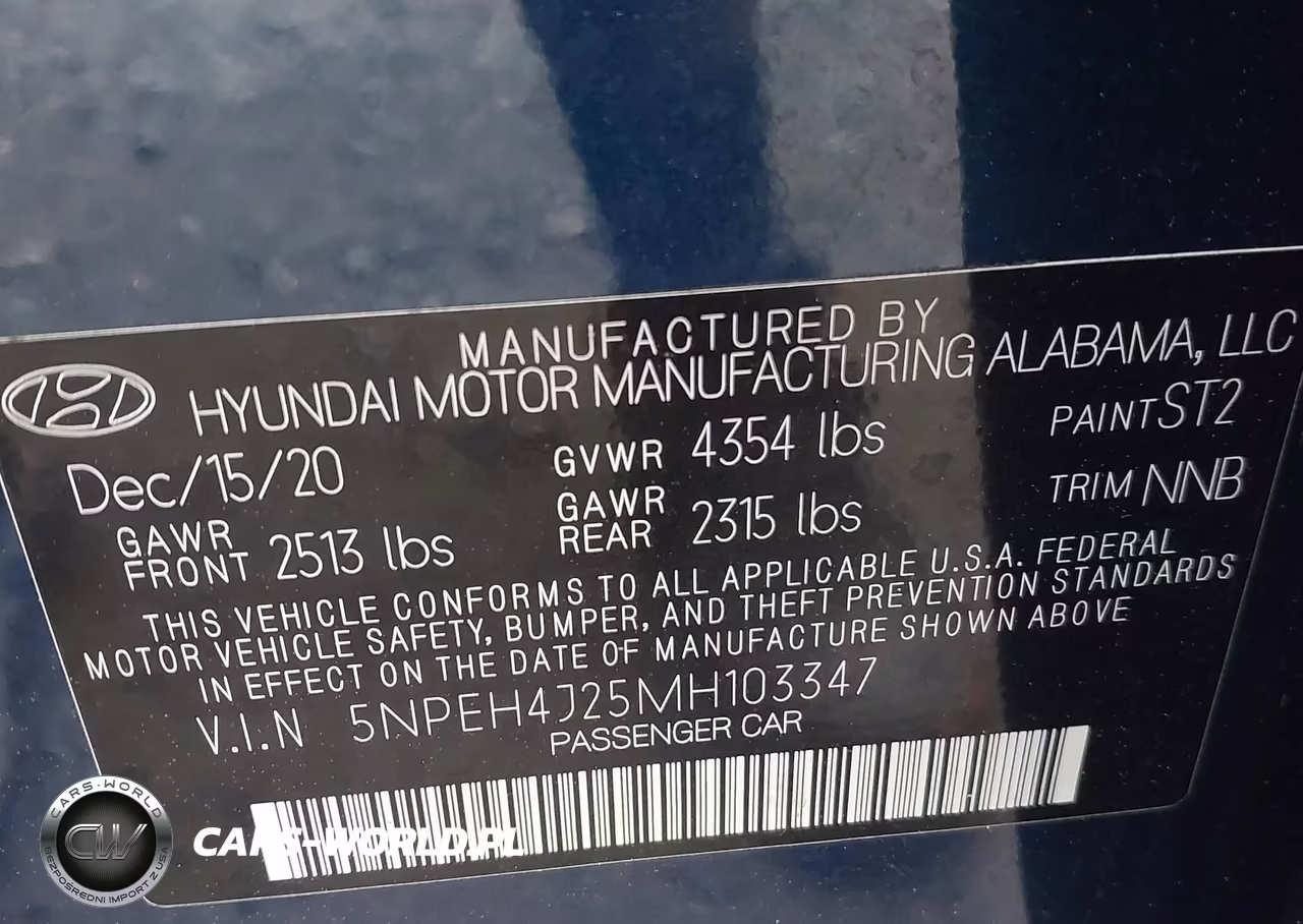 2021 Hyundai Sonata Limited VIN:5NPEH4J25MH103347 - 9