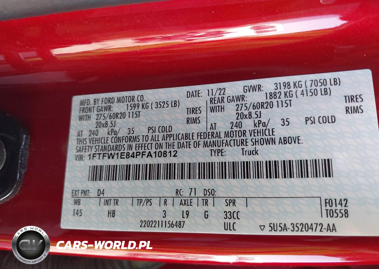 2023 Ford F-150 Lariat VIN:1FTFW1E84PFA10812 - 9