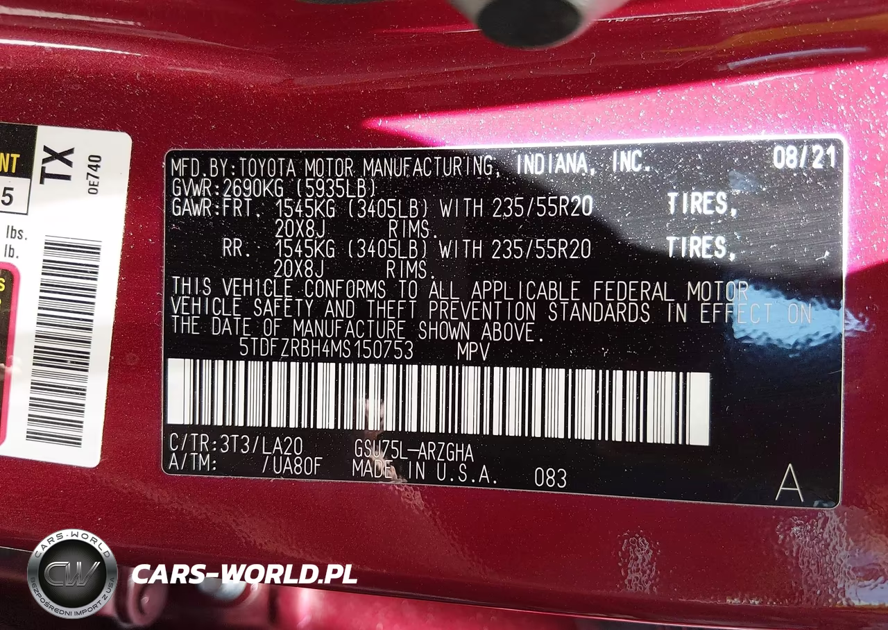 2021 Toyota Highlander Platinum VIN:5TDFZRBH4MS150753 - 9