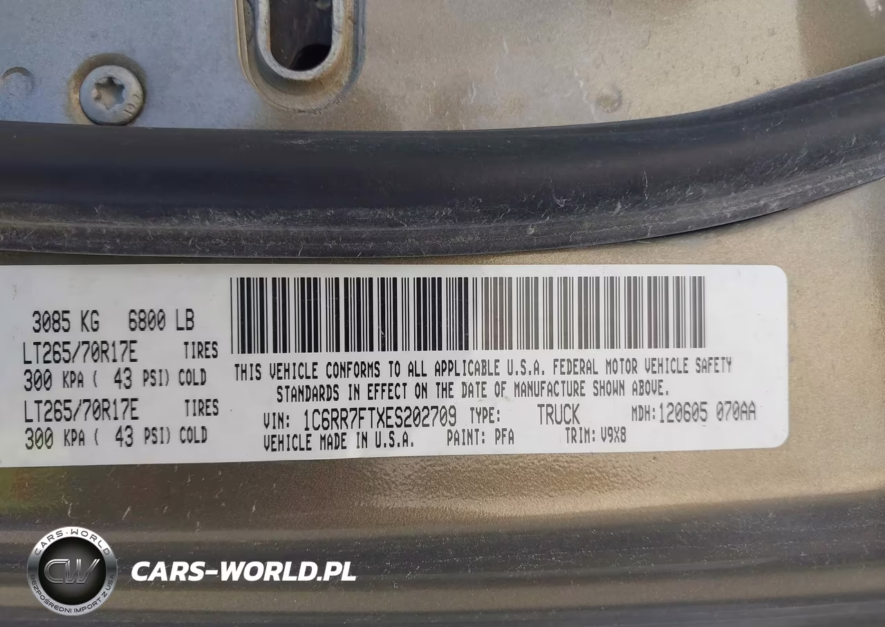 2014 Ram 1500 Tradesman VIN:1C6RR7FTXES202709 - 9