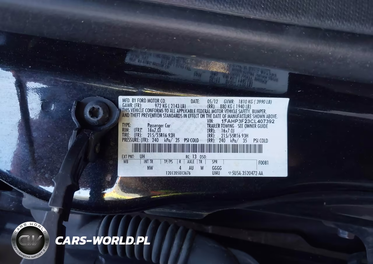 2012 Ford Focus Se VIN:1FAHP3F23CL407392 - 9