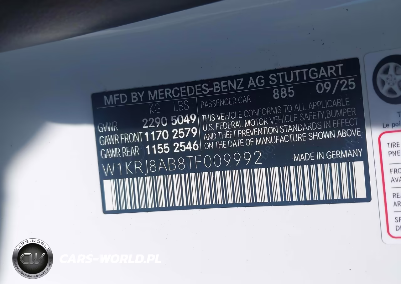 2026 Mercedes-Benz Amg Gt 55 VIN:W1KRJ8AB8TF009992 - 9
