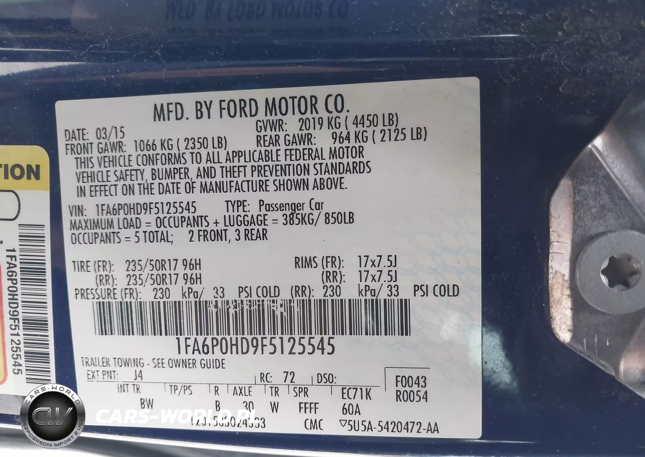 2015 Ford Fusion Se VIN:1FA6P0HD9F5125545 - 9