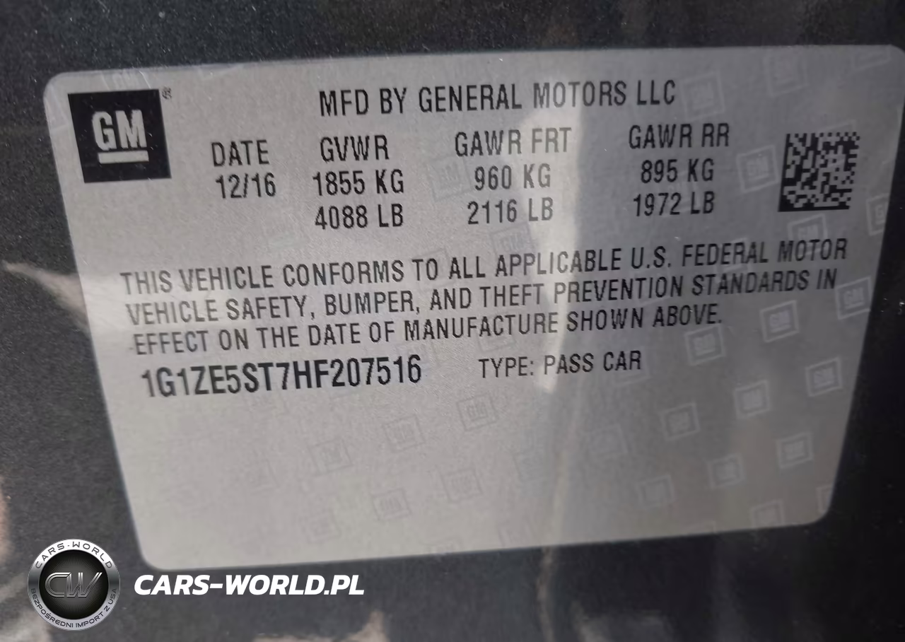 2017 Chevrolet Malibu 1Lt VIN:1G1ZE5ST7HF207516 - 9