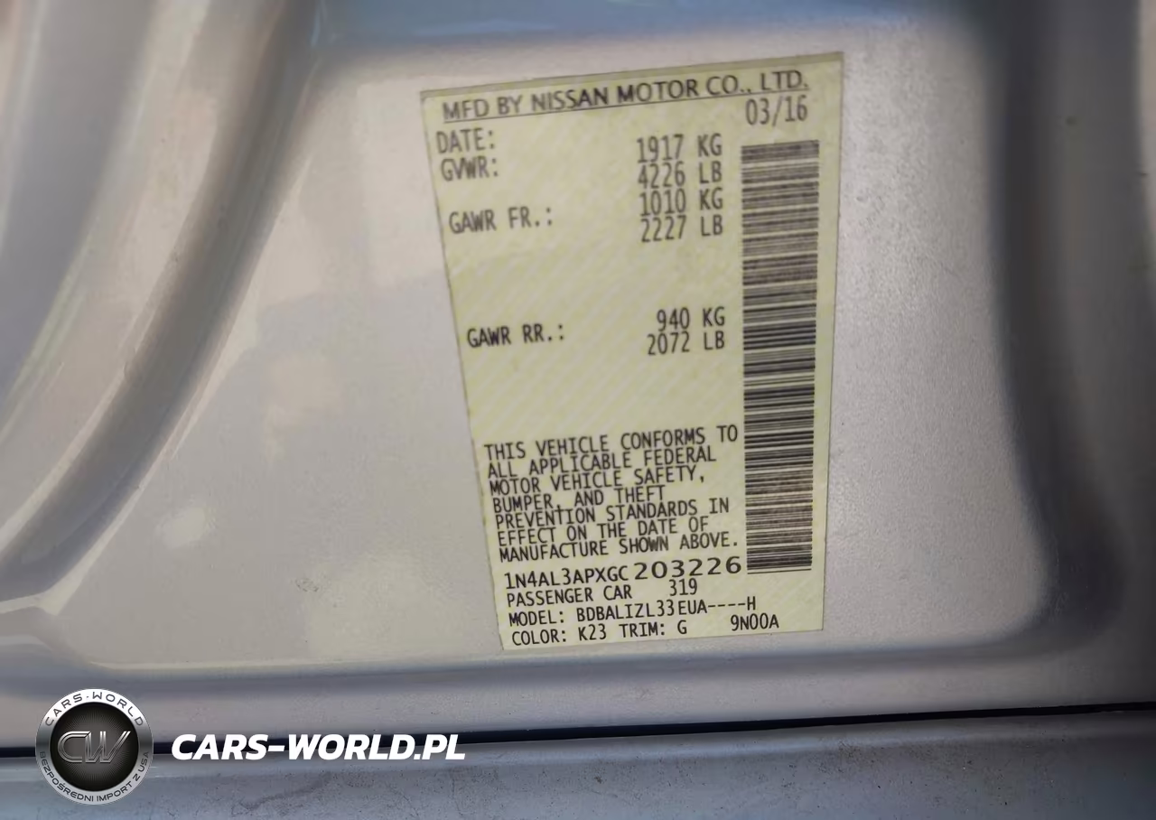 2016 Nissan Altima 2.5 Sv VIN:1N4AL3APXGC203226 - 9