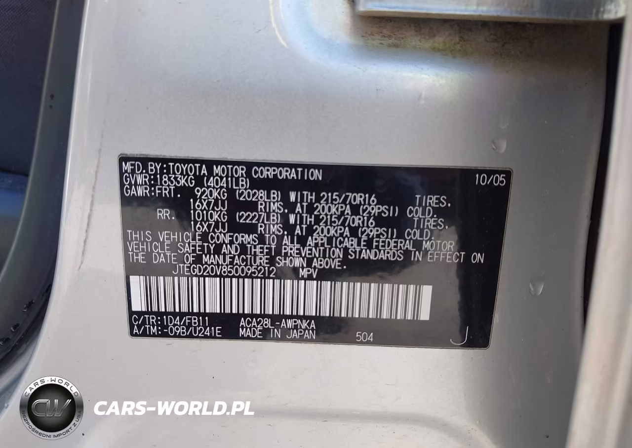 2005 Toyota Rav4 VIN:JTEGD20V850095212 - 9
