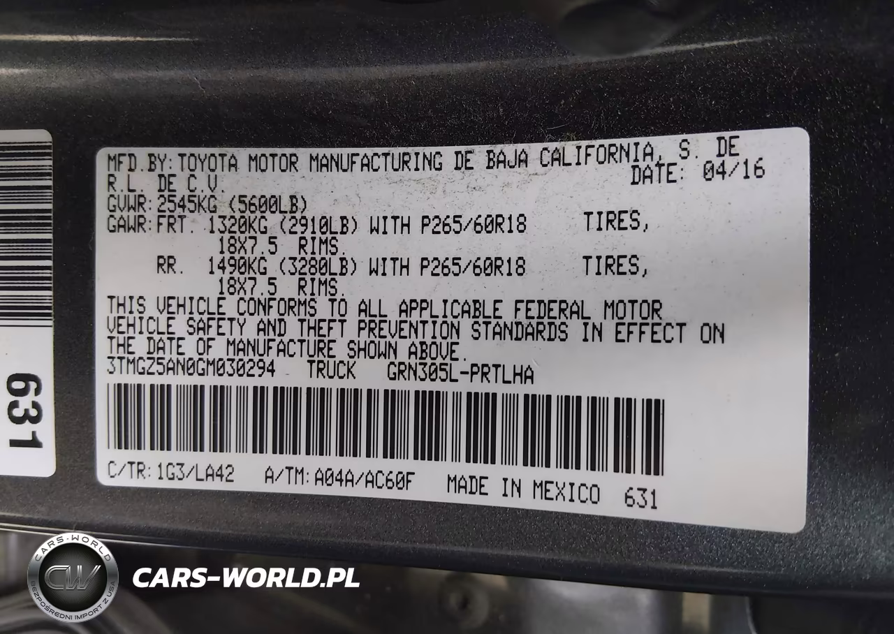 2016 Toyota Tacoma Limited VIN:3TMGZ5AN0GM030294 - 9