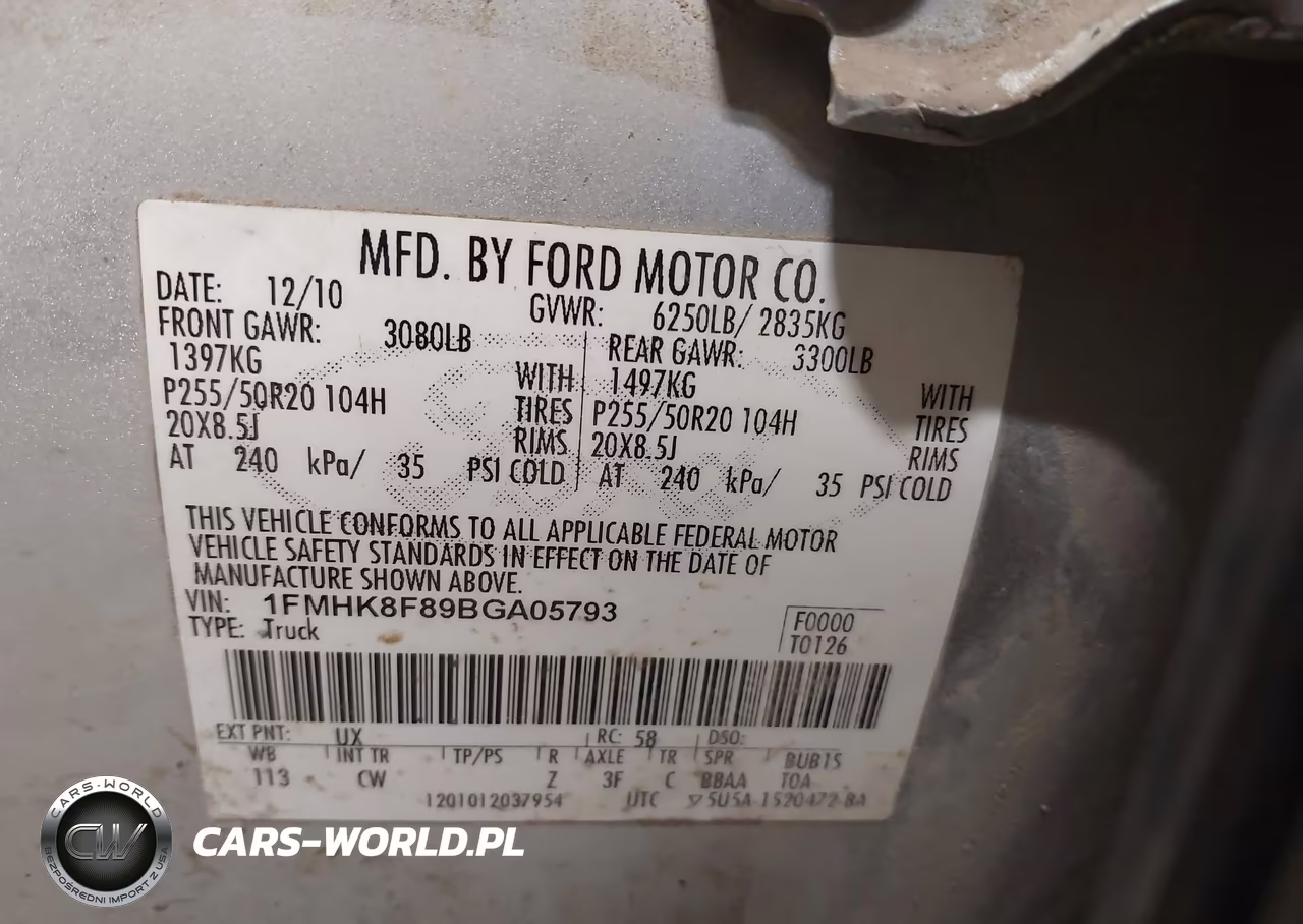 2011 Ford Explorer Limited VIN:1FMHK8F89BGA05793 - 9
