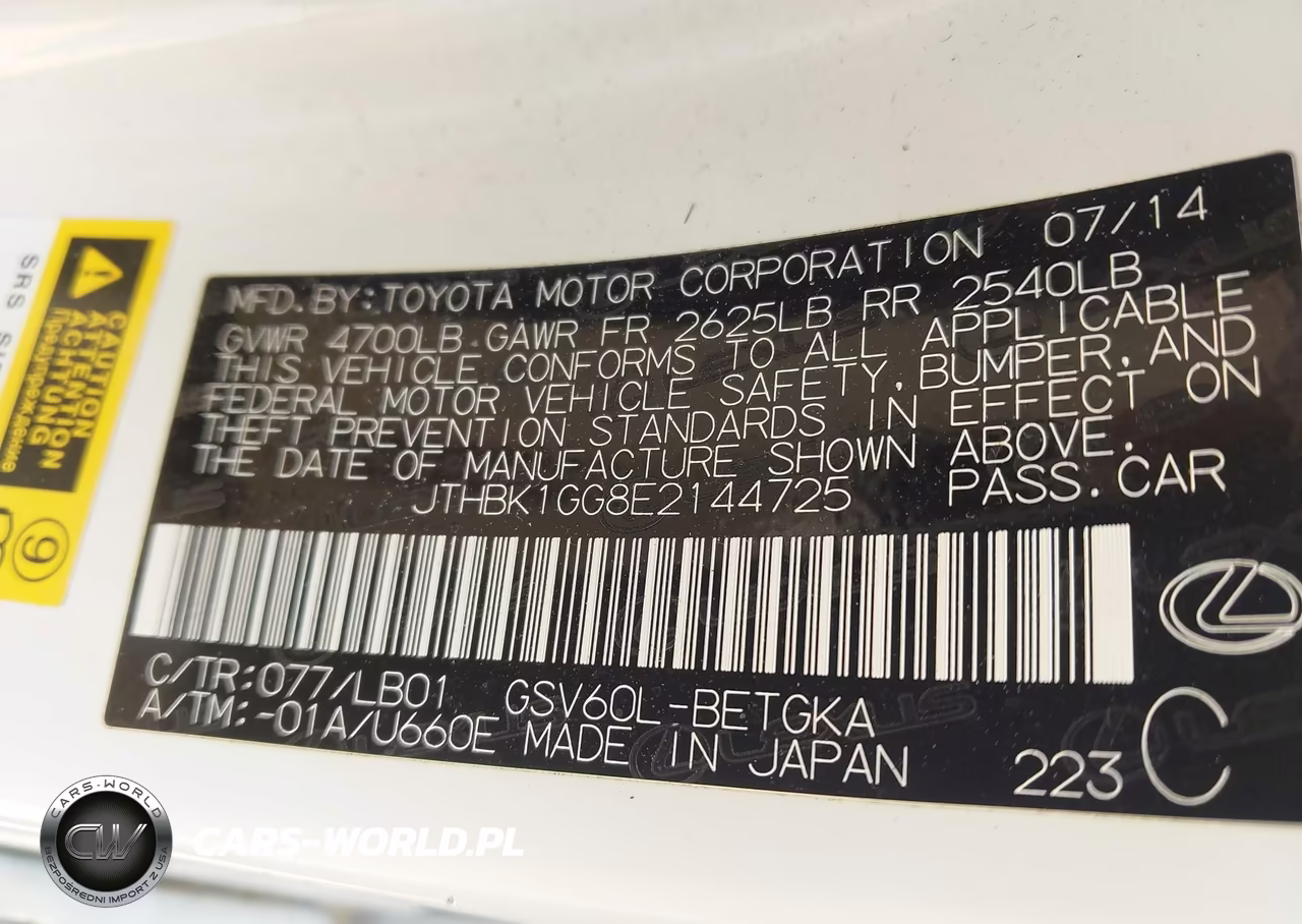 2014 Lexus Es 350 VIN:JTHBK1GG8E2144725 - 9