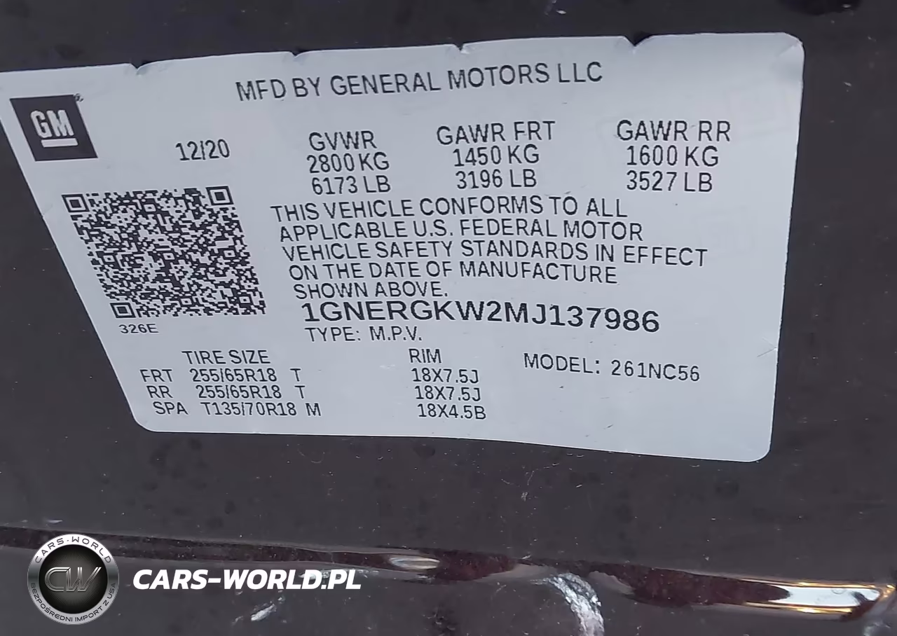 2021 Chevrolet Traverse Fwd Lt Cloth VIN:1GNERGKW2MJ137986 - 9
