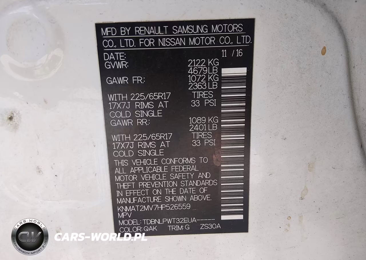 2017 Nissan Rogue S VIN:KNMAT2MV7HP526559 - 9