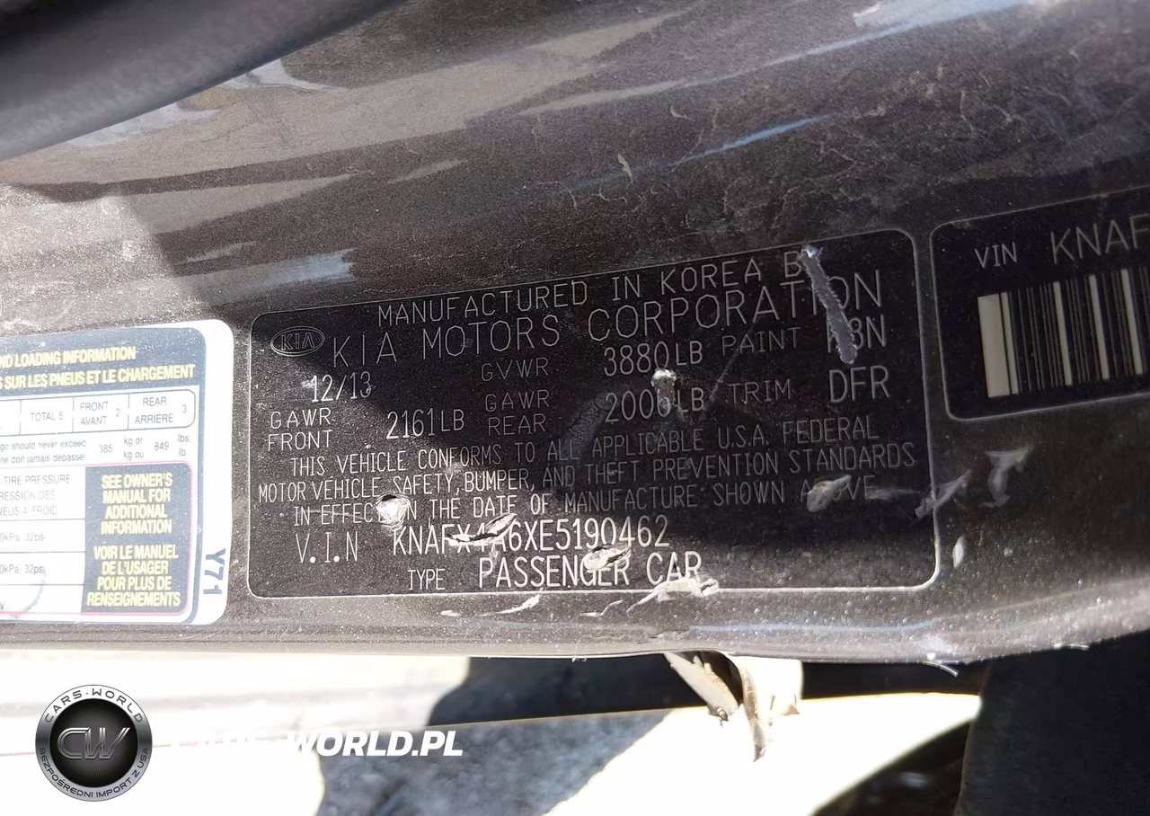 2014 Kia Forte Lx VIN:KNAFX4A6XE5190462 - 9