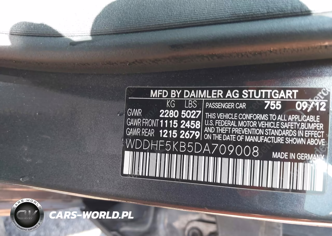 2013 Mercedes-Benz E 350 VIN:WDDHF5KB5DA709008 - 9