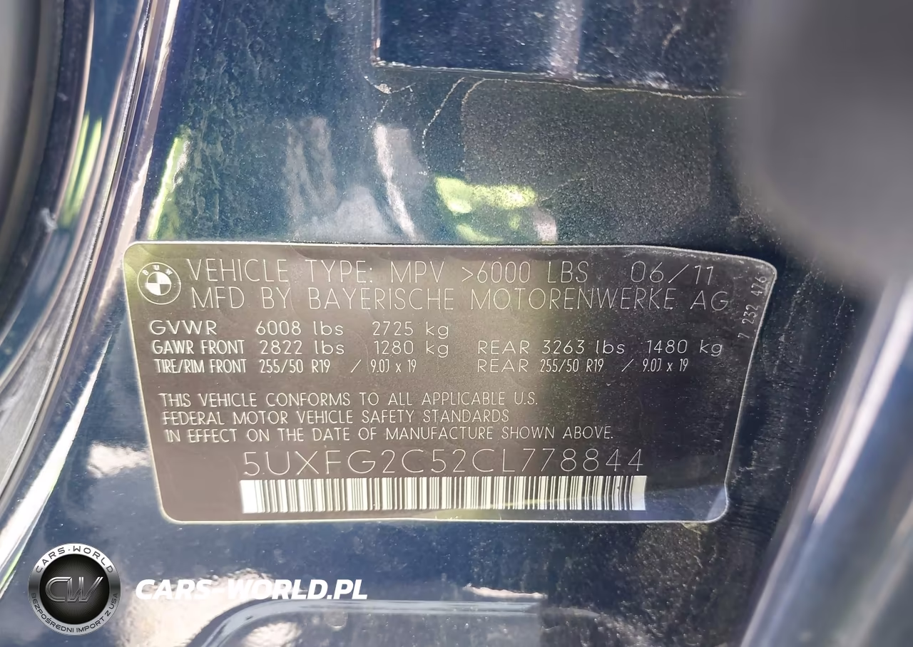 2012 BMW X6 xDrive35I VIN:5UXFG2C52CL778844 - 9