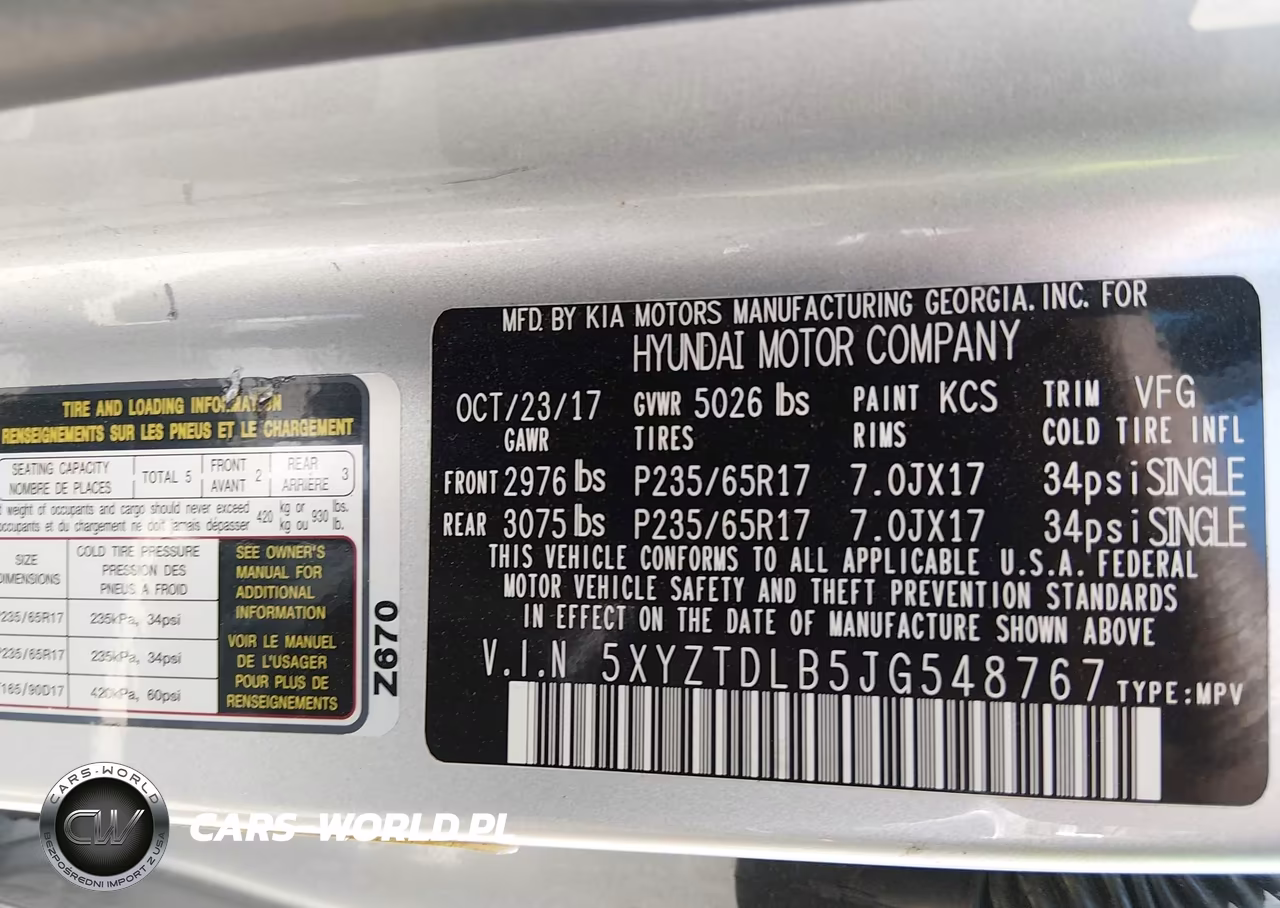2018 Hyundai Santa Fe Sport 2.4L VIN:5XYZTDLB5JG548767 - 9