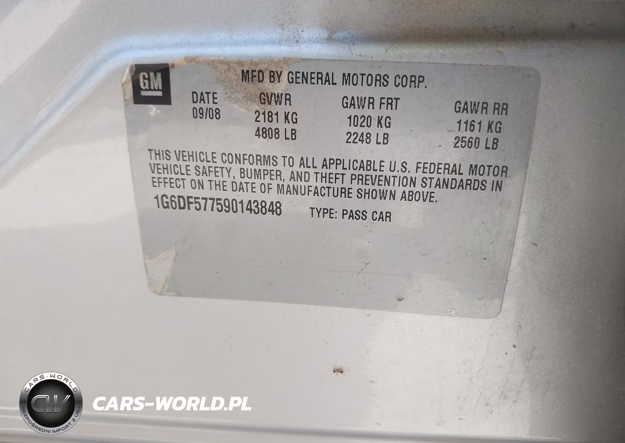 2009 Cadillac Cts Standard VIN:1G6DF577590143848 - 9