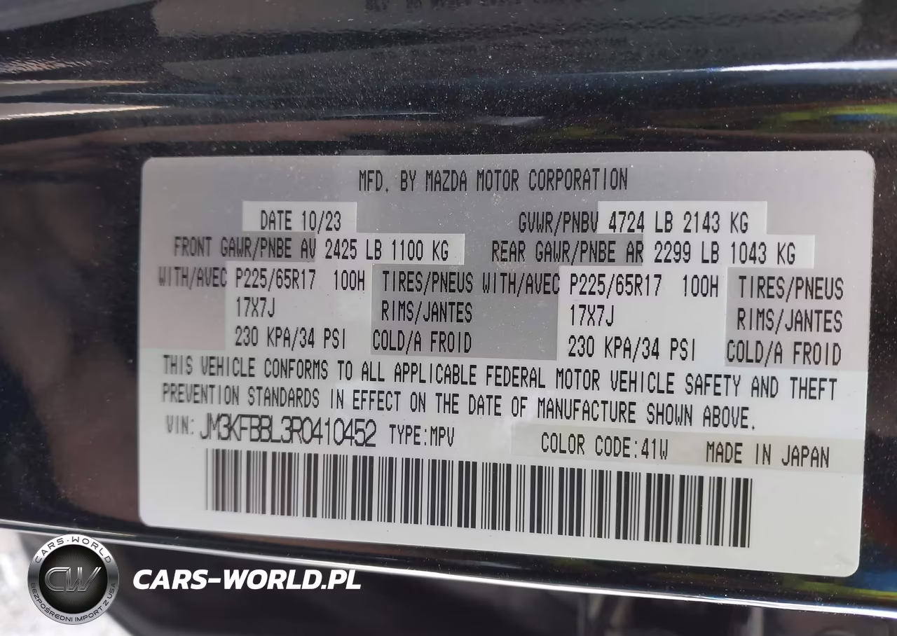 2024 Mazda Cx-5 2.5 S Select VIN:JM3KFBBL3R0410452 - 9