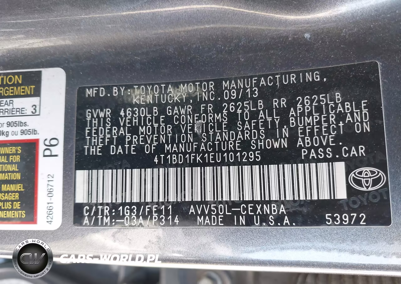 2014 Toyota Camry Hybrid Le VIN:4T1BD1FK1EU101295 - 9